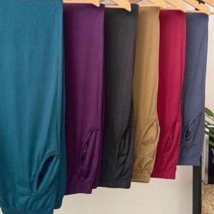 شلوار گیاهی وارداتی لیدی جیب دار فری سایز تا 50