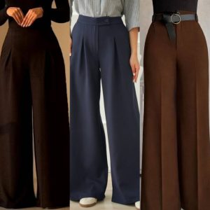 شلوار بگ زنانه دبل مازراتی سایزبندی XL_XXXXL رنگ بندی