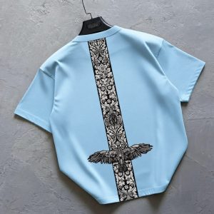 تیشرت باکسی مردانه 2 نخ شاهین سایزبندی L_XXL